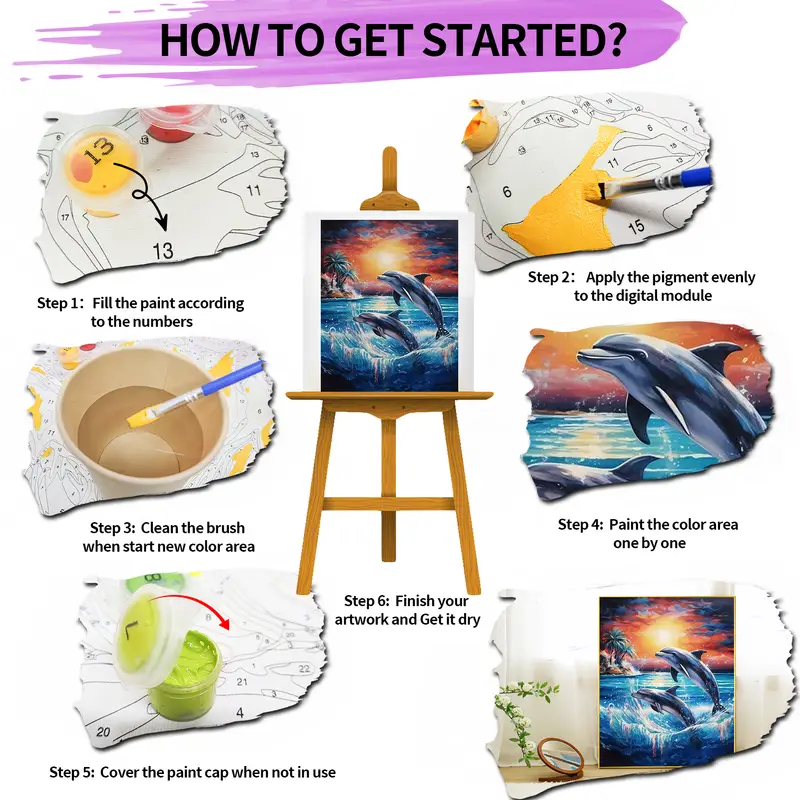Dolphins Paint by Number Kit by Oracle