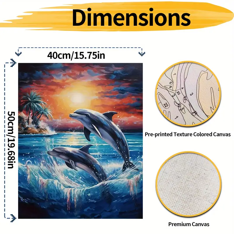 Dolphins Paint by Number Kit by Oracle