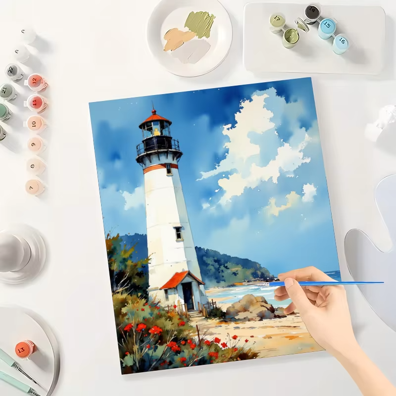 The Lighthouse Paint by Number Kit
