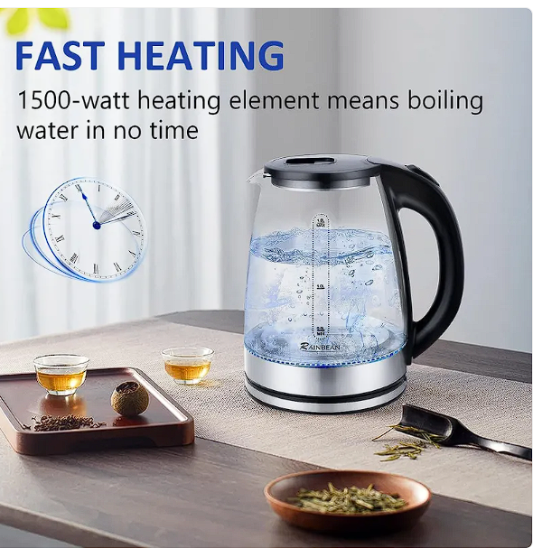 Electric Kettle Water Boiler, 1.8L Electric Tea Kettle, with LED Lighting