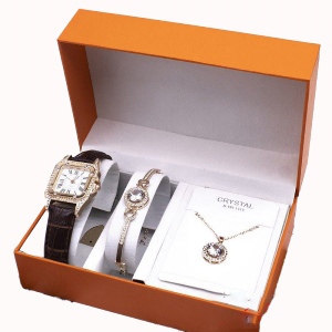 Women's Foreign Trade Wrist-Watch Set, Including a Necklace and Bracelet