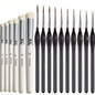 13 pc Miniature Paint Brush & Drybrush Set
