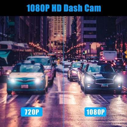 Dual Lens Dash Cam HD 1080P Front/Rear/Inside Video Recorder Camera w/G-sensor