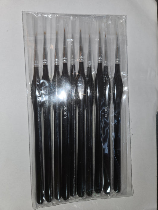 “0000” Sized Detail Painting and Art Painting Brushes