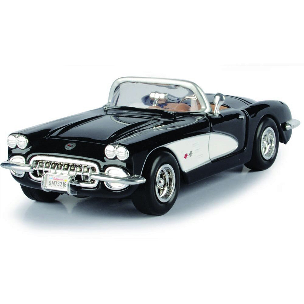 1959 Corvette - Black 1:24 Scale Diecast Model Car by Motormax