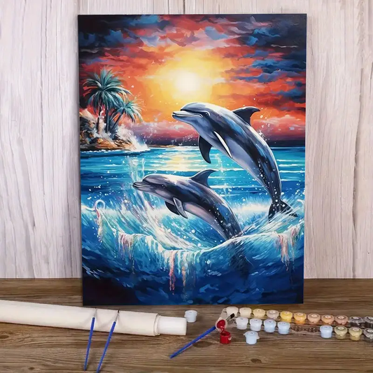 Dolphins Paint by Number Kit by Oracle