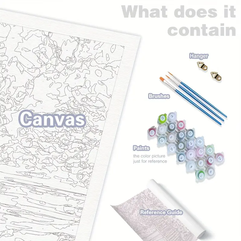Premium Asian Pavilion DIY Canvas Painting Kit