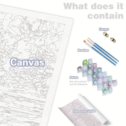 Premium Asian Pavilion DIY Canvas Painting Kit