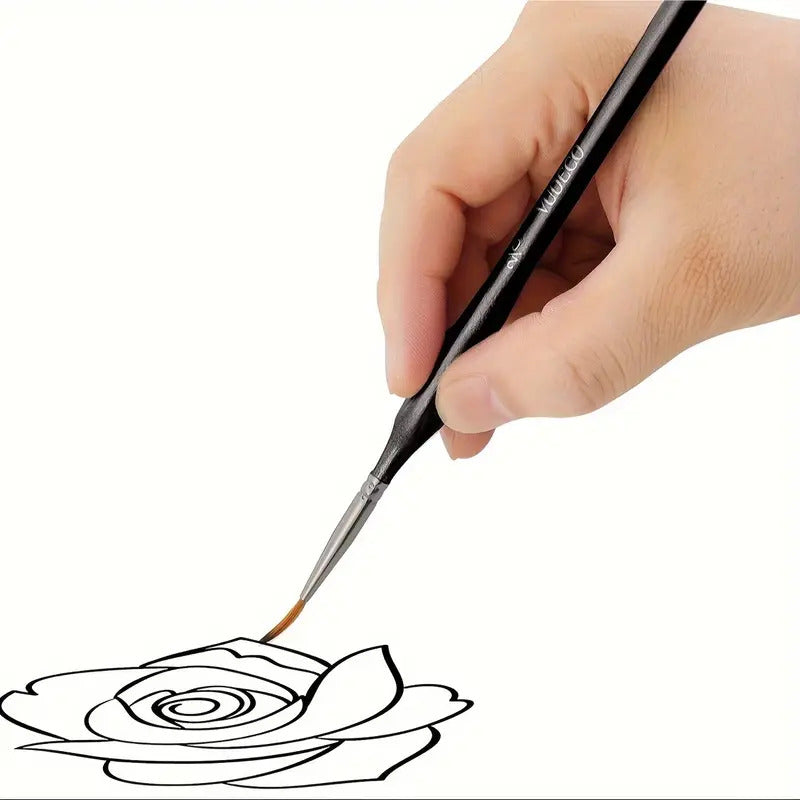 12 Detail Paint Brushes Miniature Painting