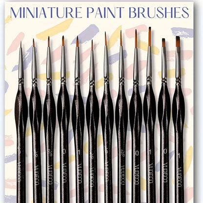 12 Detail Paint Brushes Miniature Painting