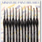 12 Detail Paint Brushes Miniature Painting