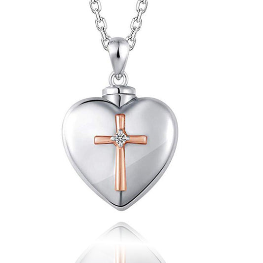 New Cross Color Separation Urn Necklace with Commemorative Relatives Pendant