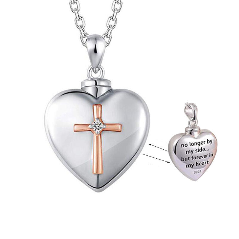 New Cross Color Separation Urn Necklace with Commemorative Relatives Pendant