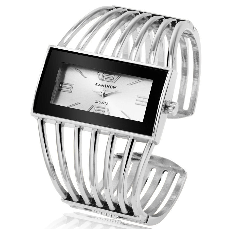 Luxury Women's Wristwatch Analog Quartz W/Rectangular Cuff Bracelet Business Casual Fashion