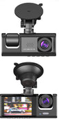 3-Lens Automotive DVR Dash Cam, w/WIFI