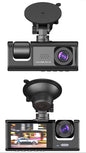 3-Lens Automotive DVR Dash Cam, w/WIFI