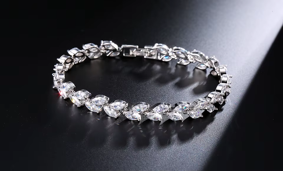 18k Gold, Silver, Rose Gold, Plated Copper Zircon Bracelets