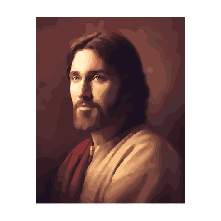 Serene Jesus Portrait, Paint by Number Kit