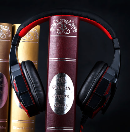 Wired over-ear gaming headphones feature RGB lighting, a built-in microphone, and a Type-C USB connection