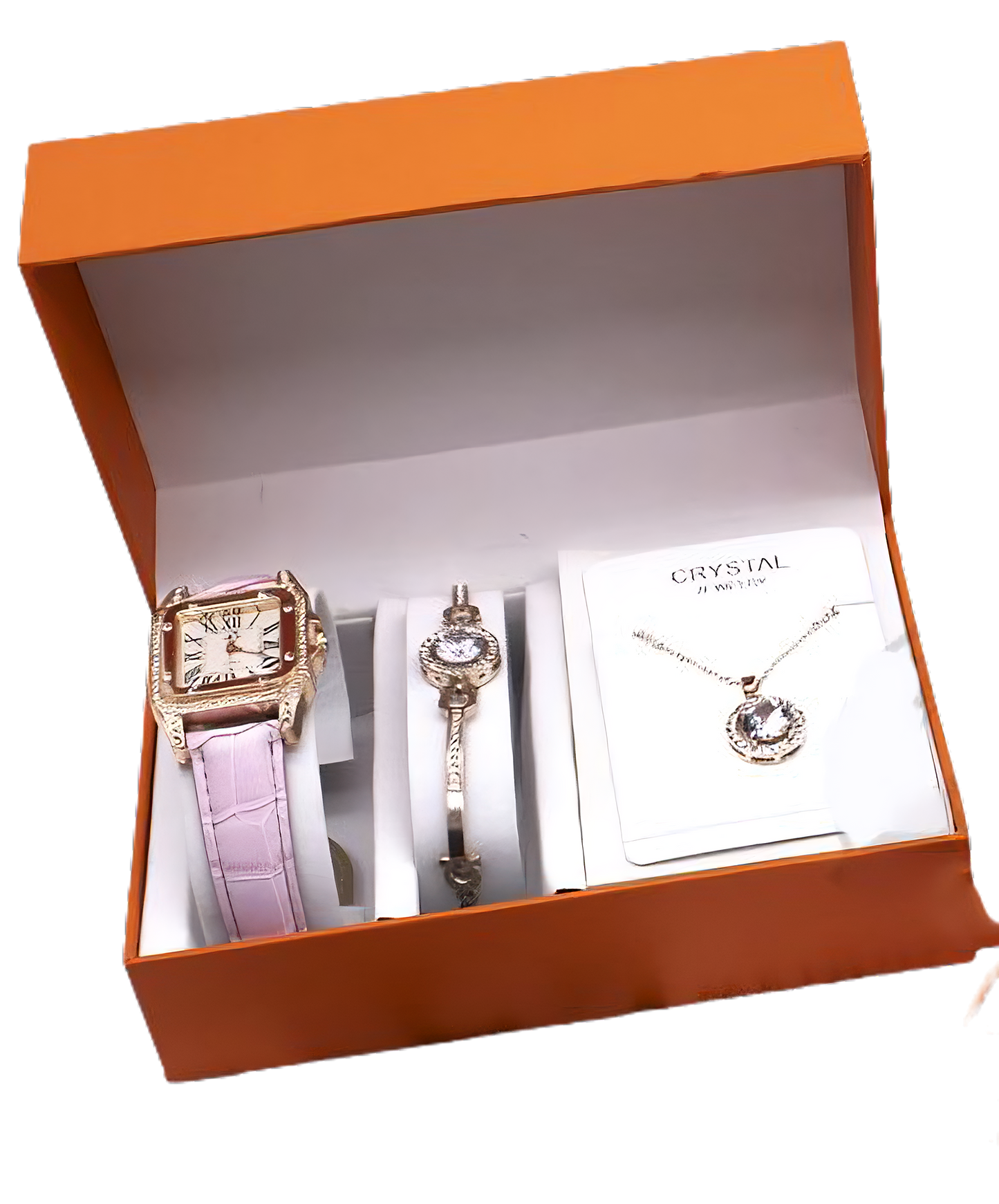 Women's Foreign Trade Wrist-Watch Set, Including a Necklace and Bracelet