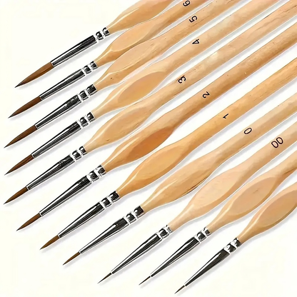 11pcs Fine Tip Detail Brush Set