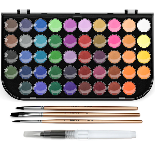 Nicpro Watercolor Paint Set, 48 Colors