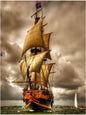 3-Masted Sailing Ship, Paint by Number Kit