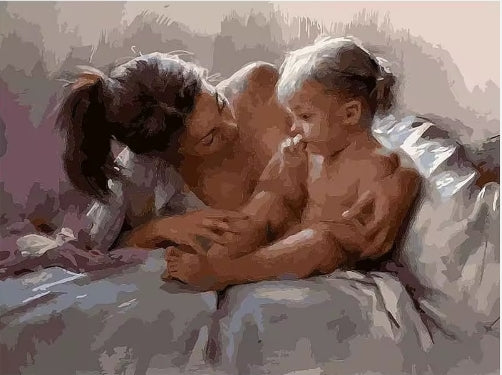 Mother & Child, Paint by Number