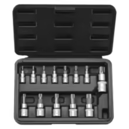 SucceBuy Torx 13-Piece Bit Socket Set includes T8 to T60 bits with a durable storage case.