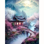Premium Asian Pavilion DIY Canvas Painting Kit