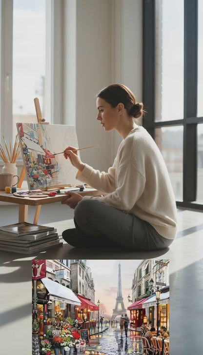 "Paris Street", Paint by Number Kit