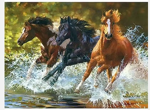 "3 Horses", Paint by Numbers Kit