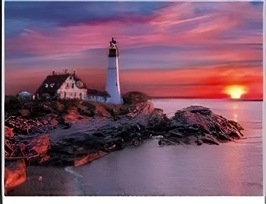 Lighthouse on Seashore Paint by Number Kit
