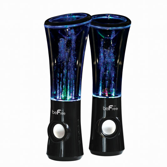 beFree Sound Multimedia Sound Reactive Color Changing LED and Dancing Water Bluetooth Computer Speakers-BFS167